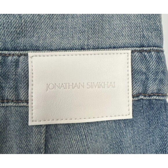 New Jonathan Simkhai Women Size 27 Standard Henley Tie Waist Straight Jean N2 - Picture 10 of 12
